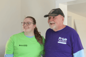 Volunteers providing support after a storm in the US.