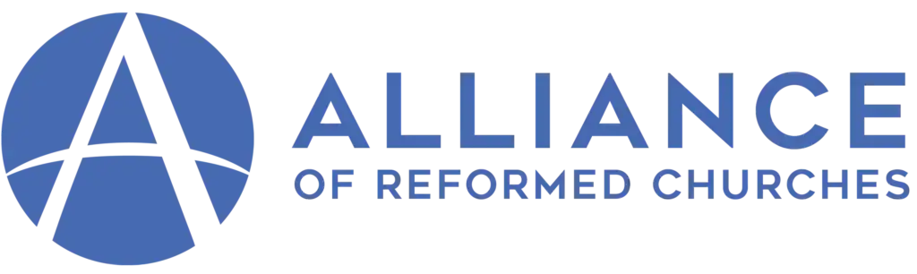 Alliance of Reformed Churches logo with a blue and gold design.