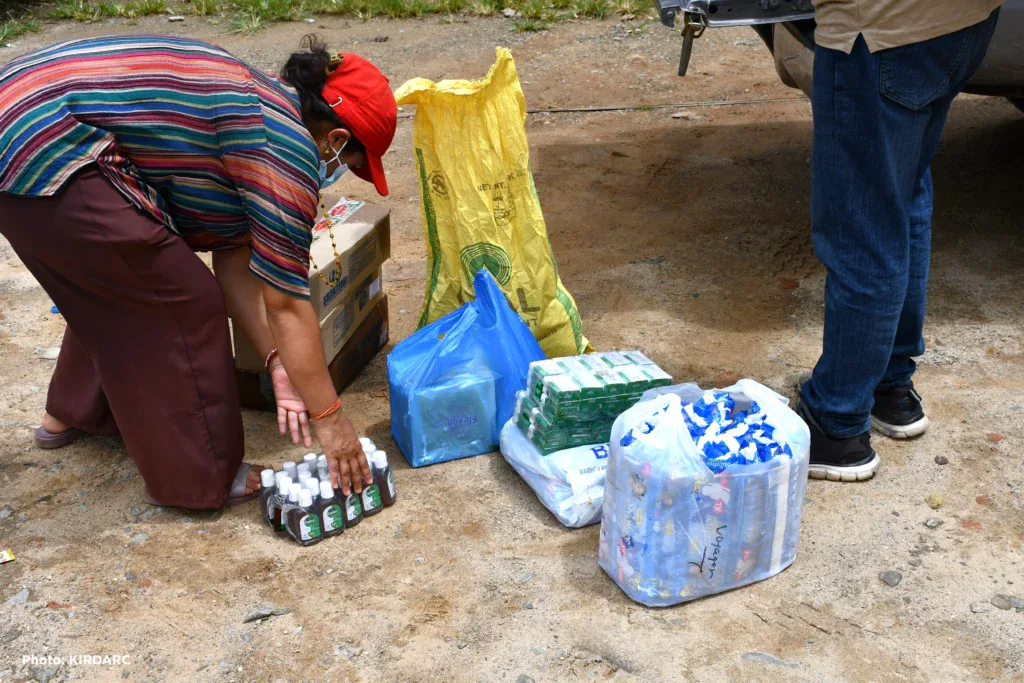 Relief supplies are prepared for Nepal flood response efforts supporting communities affected by severe flooding.